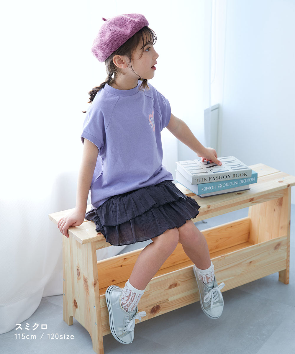 Japanese children's clothing dev!rock ruffled short skirt 100-160cm girls summer SKIRTS