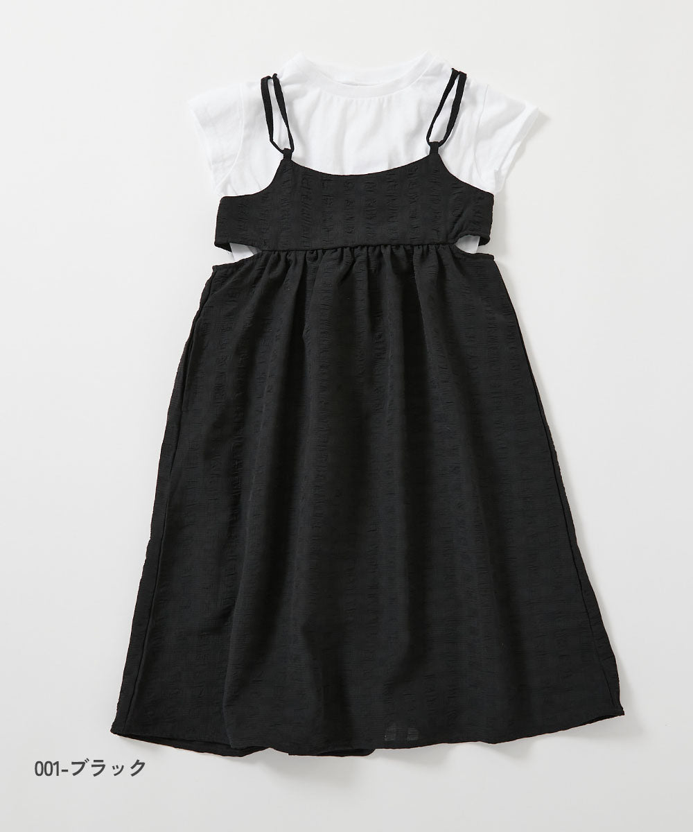 日本童裝 dev!rock 吊帶裙及短袖上衣兩件套裝 100-160cm 女童款 夏季 TOPS DRESSES