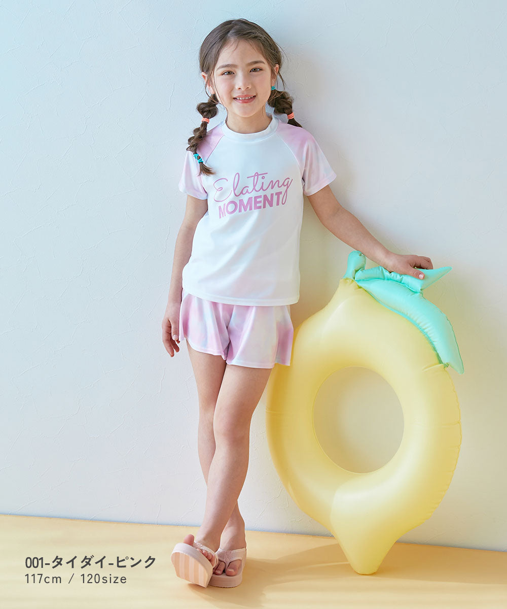 Japanese children's clothing dev!rock UV protection two-piece swimsuit set 100-160cm girls summer swimsuit special edition