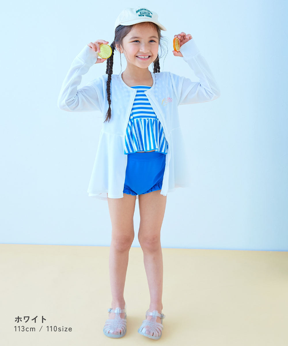 Japanese children's clothing dev!rock UV protection skirt swimsuit jacket 100-160cm girls summer play swimsuit special edition