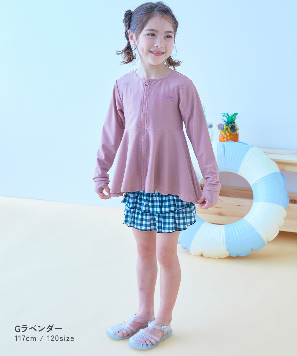 Japanese children's clothing dev!rock UV protection skirt swimsuit jacket 100-160cm girls summer play swimsuit special edition