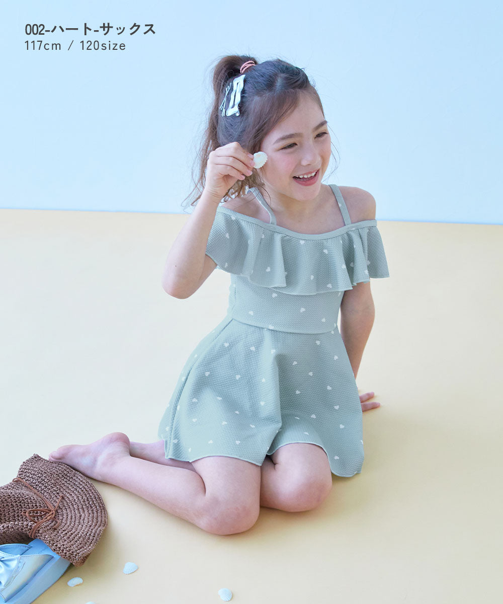 Japanese children's clothing dev!rock UV protection two-piece swimsuit set 100-160cm girls summer swimsuit special edition