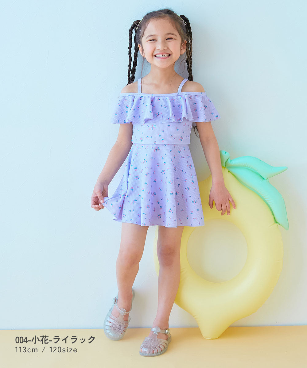 Japanese children's clothing dev!rock UV protection two-piece swimsuit set 100-160cm girls summer swimsuit special edition