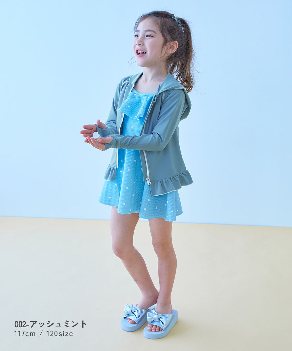 Japanese children's clothing dev!rock UV protection swimsuit jacket 100-160cm girls summer play swimsuit special edition