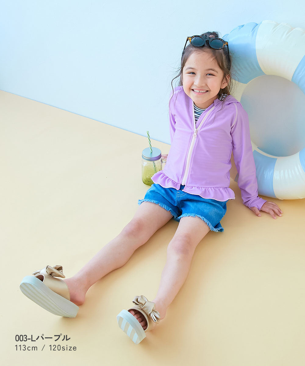 Japanese children's clothing dev!rock UV protection swimsuit jacket 100-160cm girls summer play swimsuit special edition