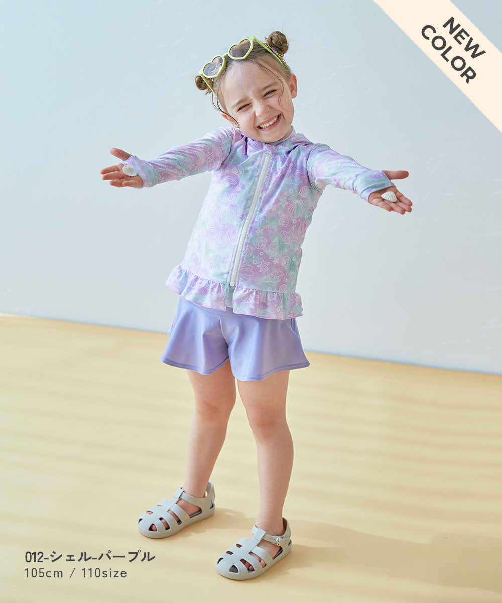 Japanese children's clothing dev!rock UV protection swimsuit jacket 100-160cm girls summer play swimsuit special edition