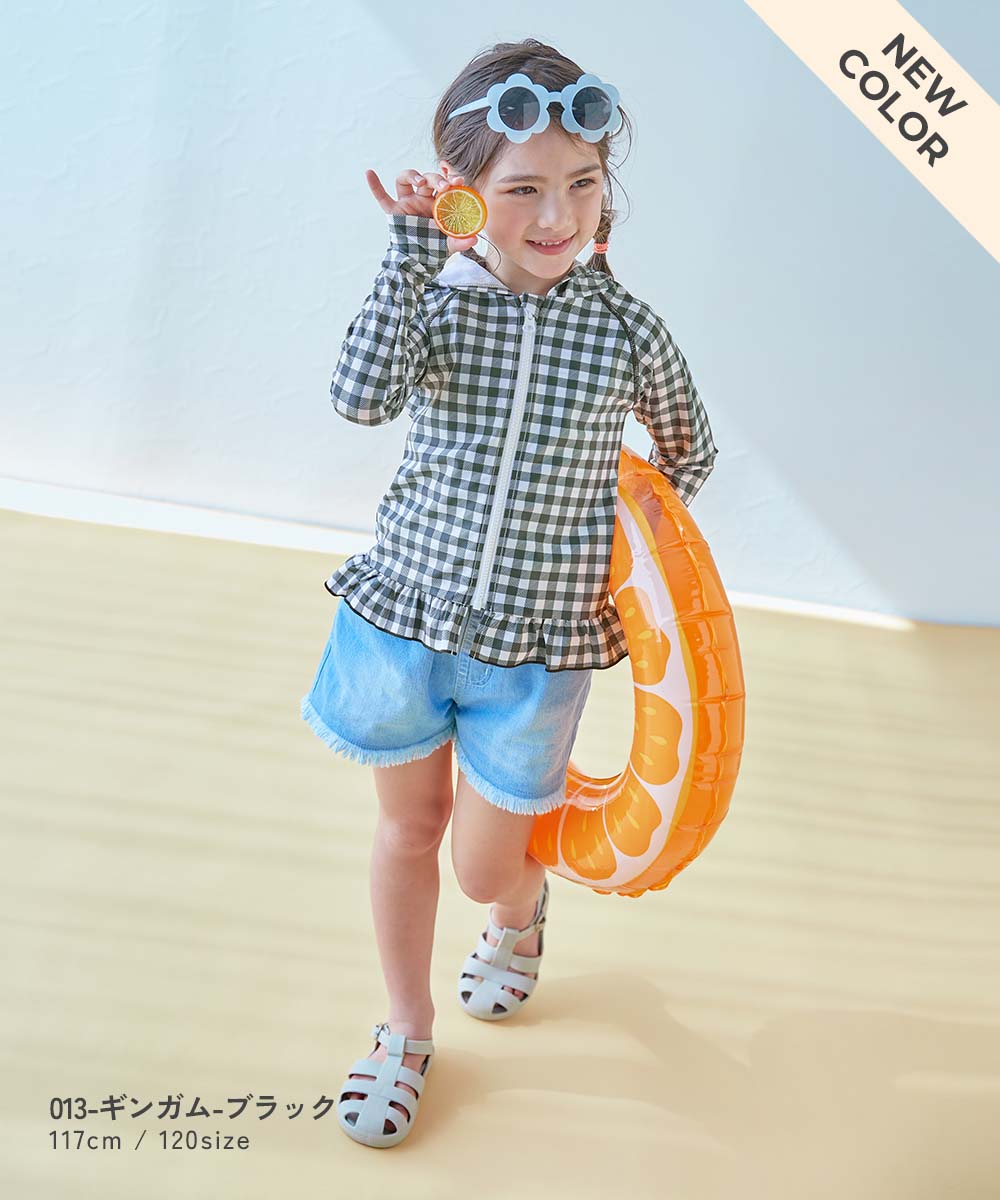 Japanese children's clothing dev!rock UV protection swimsuit jacket 100-160cm girls summer play swimsuit special edition
