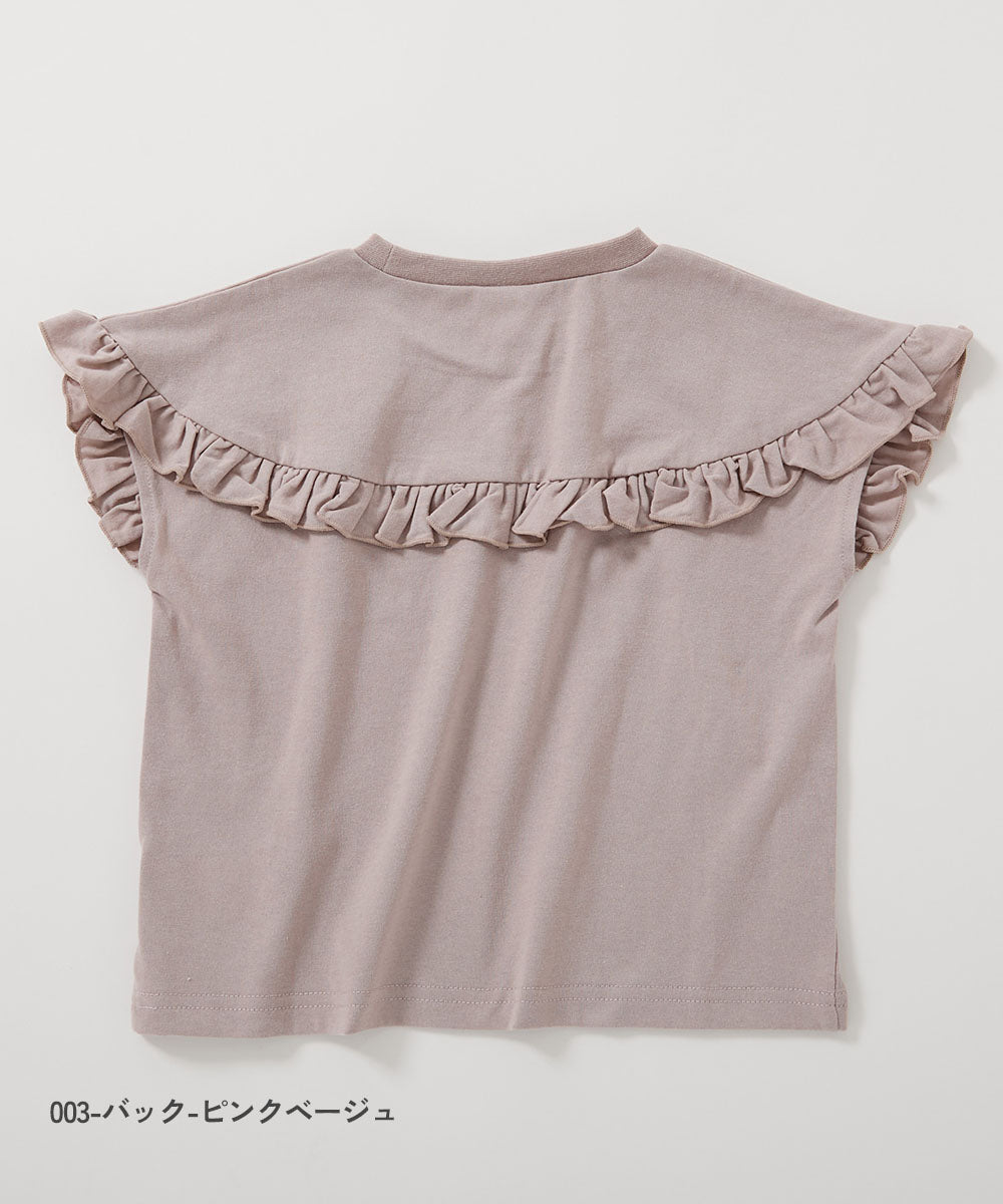 Japanese children's clothing dev!rock lace pattern top 100-160cm girls summer TOPS