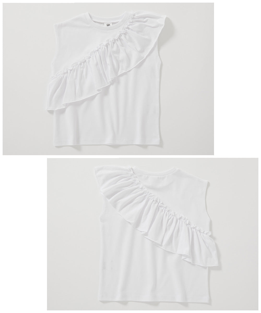 Japanese children's clothing dev!rock lace pattern top 100-160cm girls summer TOPS