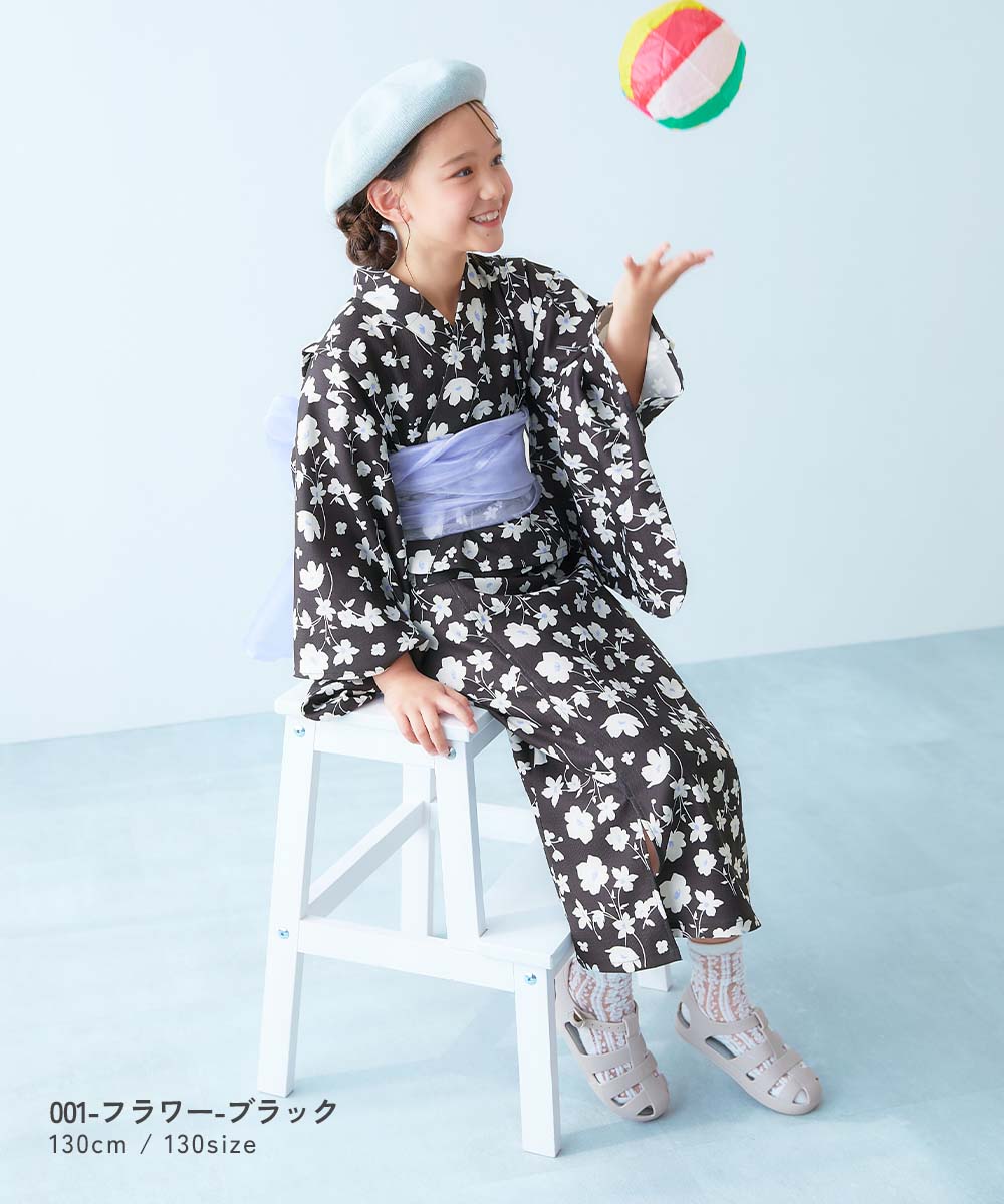 Japanese children's clothing dev!rock 2Way Yukata Japanese Kimono 100-160cm Girls Summer Dresses Japanese Summer Festival Special