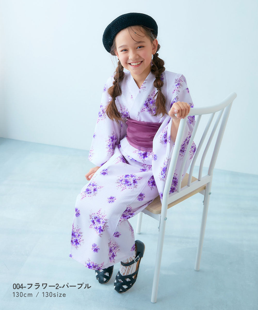 Japanese children's clothing dev!rock 2Way Yukata Japanese Kimono 100-160cm Girls Summer Dresses Japanese Summer Festival Special