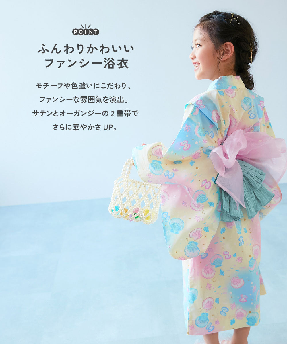 Japanese children's clothing dev!rock Yukata Japanese Kimono 90-160cm Girls Summer Dresses Japanese Summer Festival Special