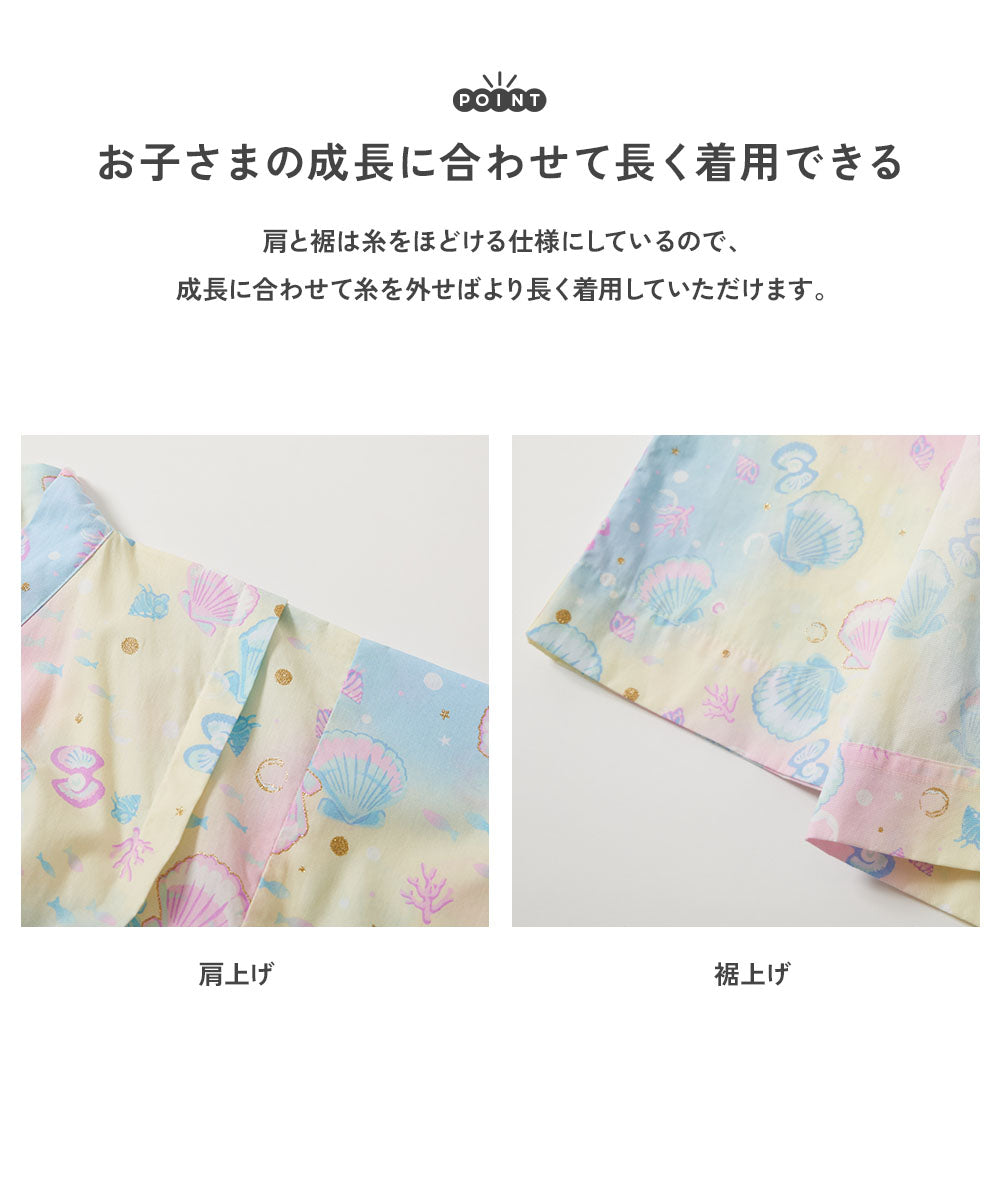 Japanese children's clothing dev!rock Yukata Japanese Kimono 90-160cm Girls Summer Dresses Japanese Summer Festival Special