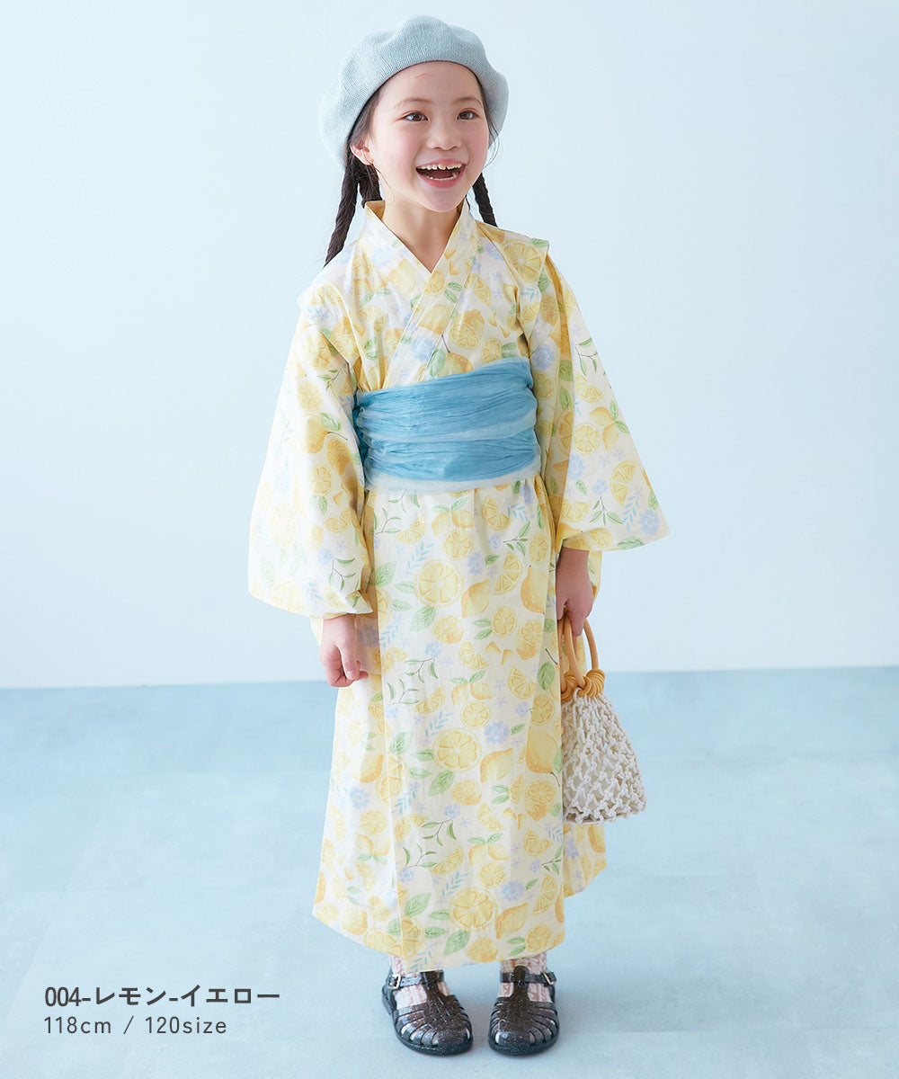 Japanese children's clothing dev!rock Yukata Japanese Kimono 90-160cm Girls Summer Dresses Japanese Summer Festival Special