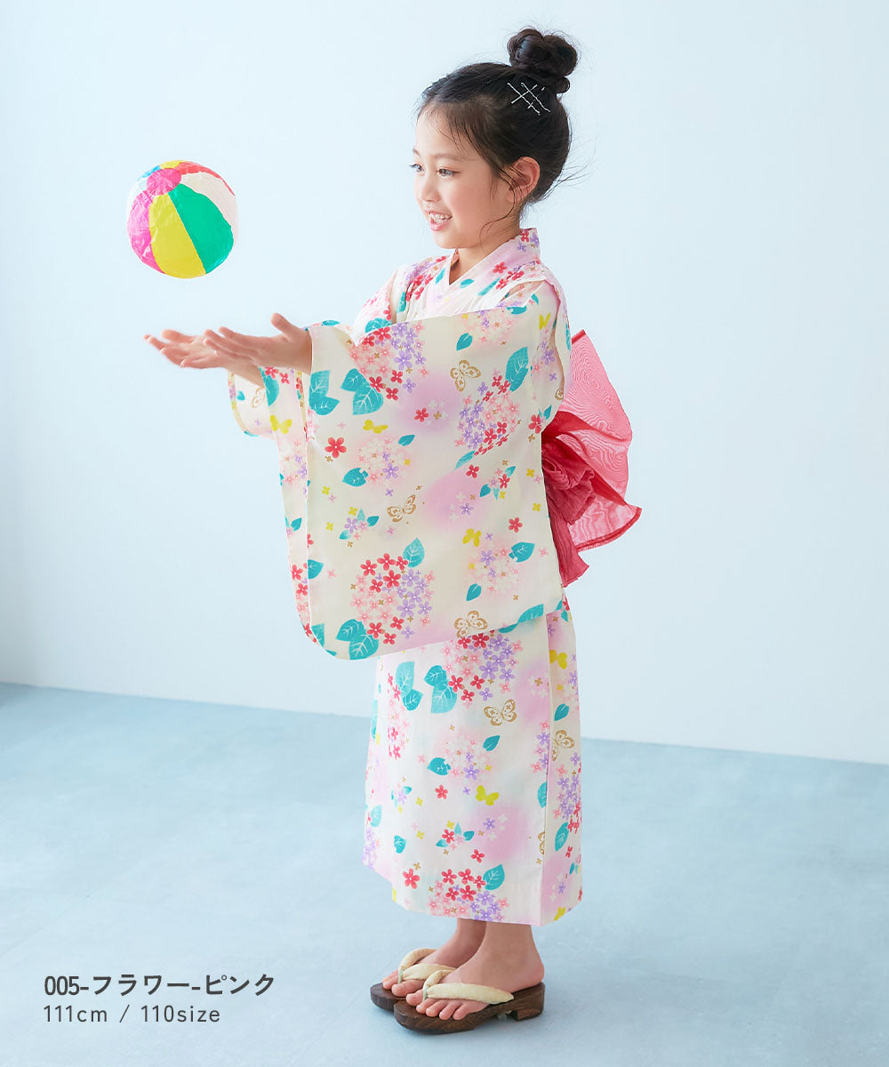 Japanese children's clothing dev!rock Yukata Japanese Kimono 90-160cm Girls Summer Dresses Japanese Summer Festival Special