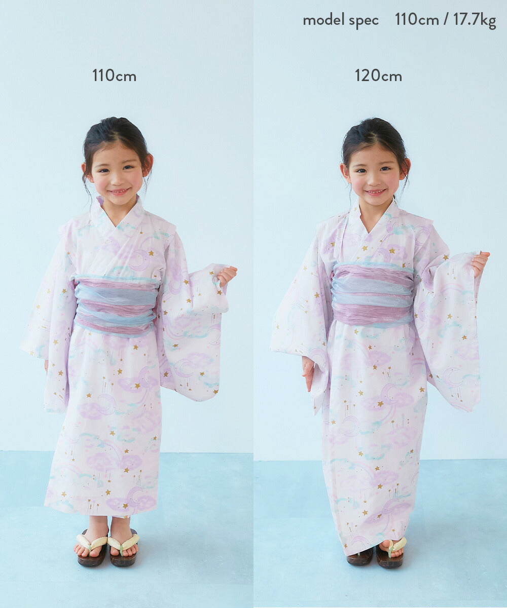 Japanese children's clothing dev!rock Yukata Japanese Kimono 90-160cm Girls Summer Dresses Japanese Summer Festival Special