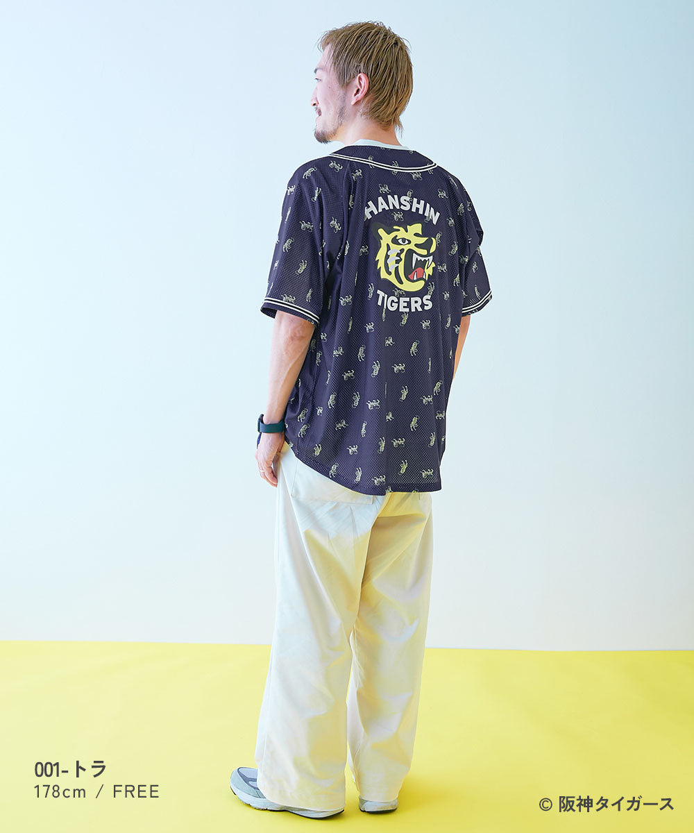 Japanese children's clothing dev!rock x Hanshin Tigers parent-child mesh baseball jacket Free Size Adult Summer TOPS OUTERWEAR