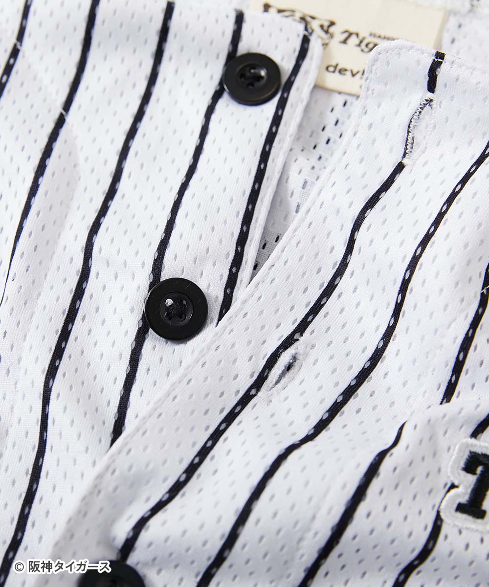 Japanese dev!rock x Hanshin Tigers Mesh Baseball Jacket (100-160cm) for Boys and Girls Summer TOPS OUTERWEAR