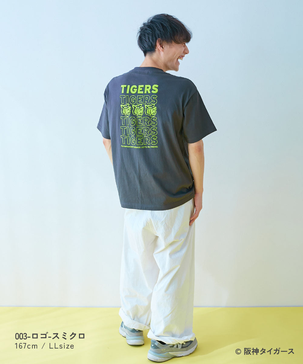 Japanese dev!rock x Hanshin Tigers parent-child embroidered short-sleeved top (M-LL adult summer tops)