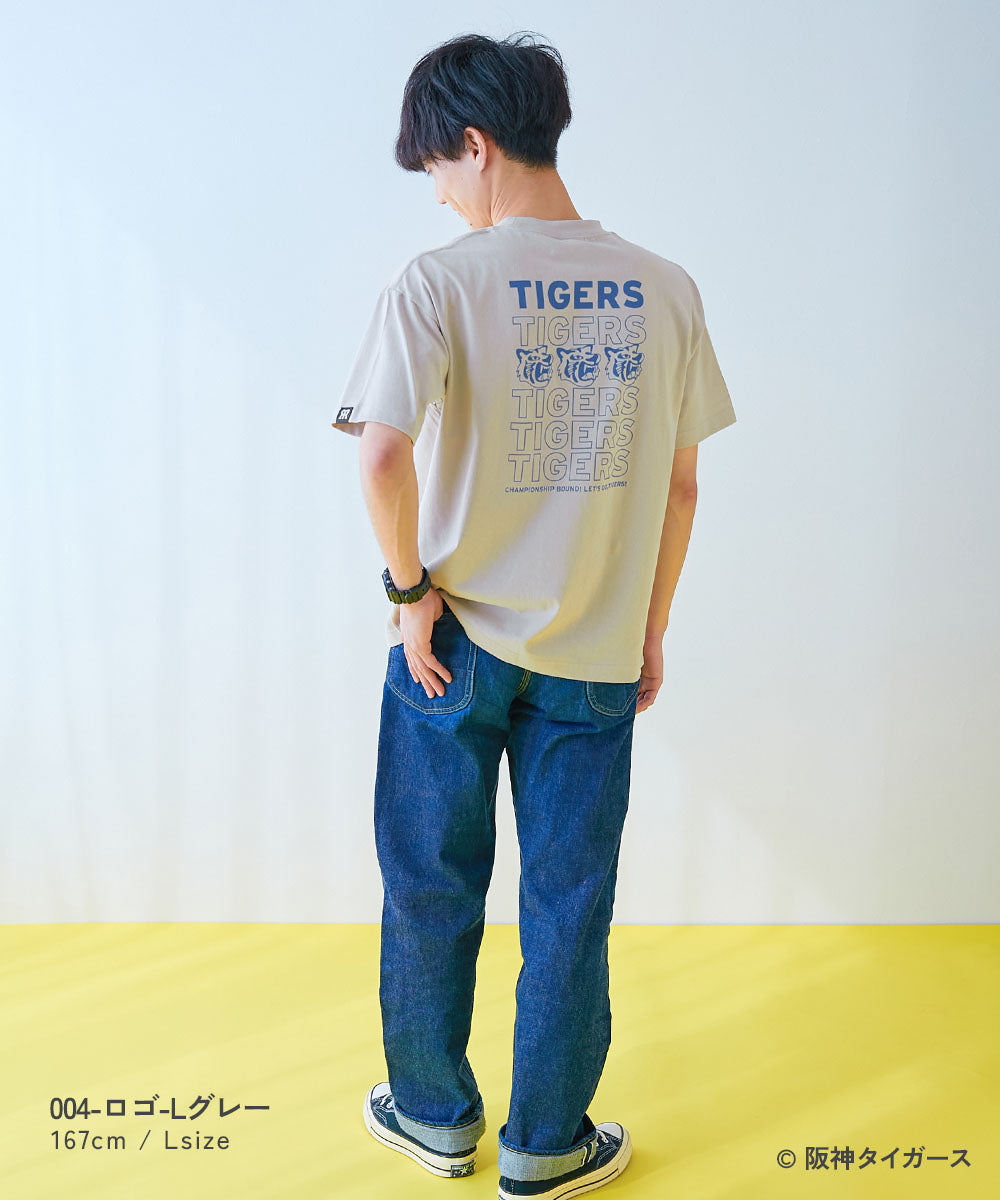 Japanese dev!rock x Hanshin Tigers parent-child embroidered short-sleeved top (M-LL adult summer tops)