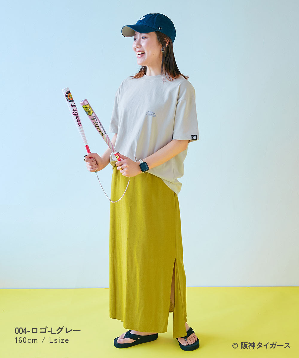Japanese dev!rock x Hanshin Tigers parent-child embroidered short-sleeved top (M-LL adult summer tops)