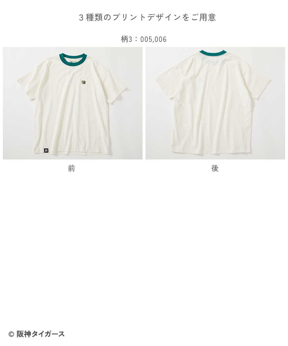 Japanese dev!rock x Hanshin Tigers parent-child embroidered short-sleeved top (M-LL adult summer tops)
