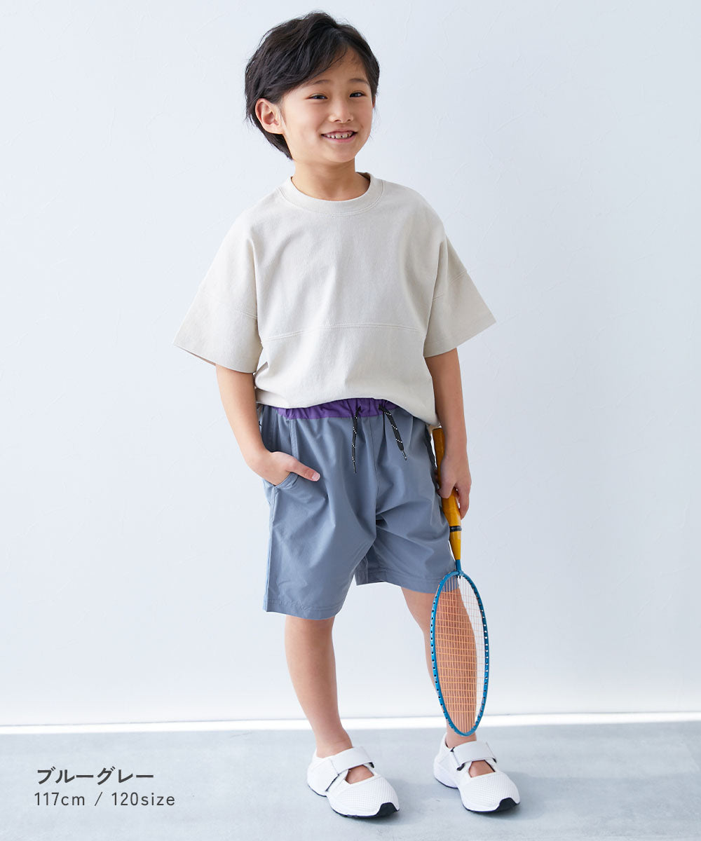 Japanese dev!rock wrinkle-resistant drawstring shorts (100-160cm) for boys and girls (summer PANTS)