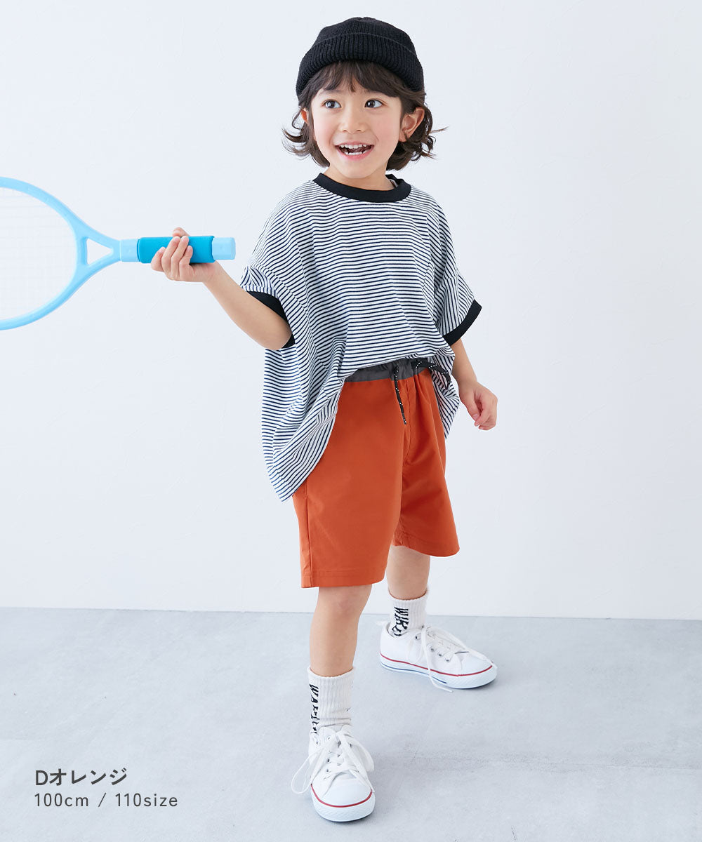 Japanese dev!rock wrinkle-resistant drawstring shorts (100-160cm) for boys and girls (summer PANTS)