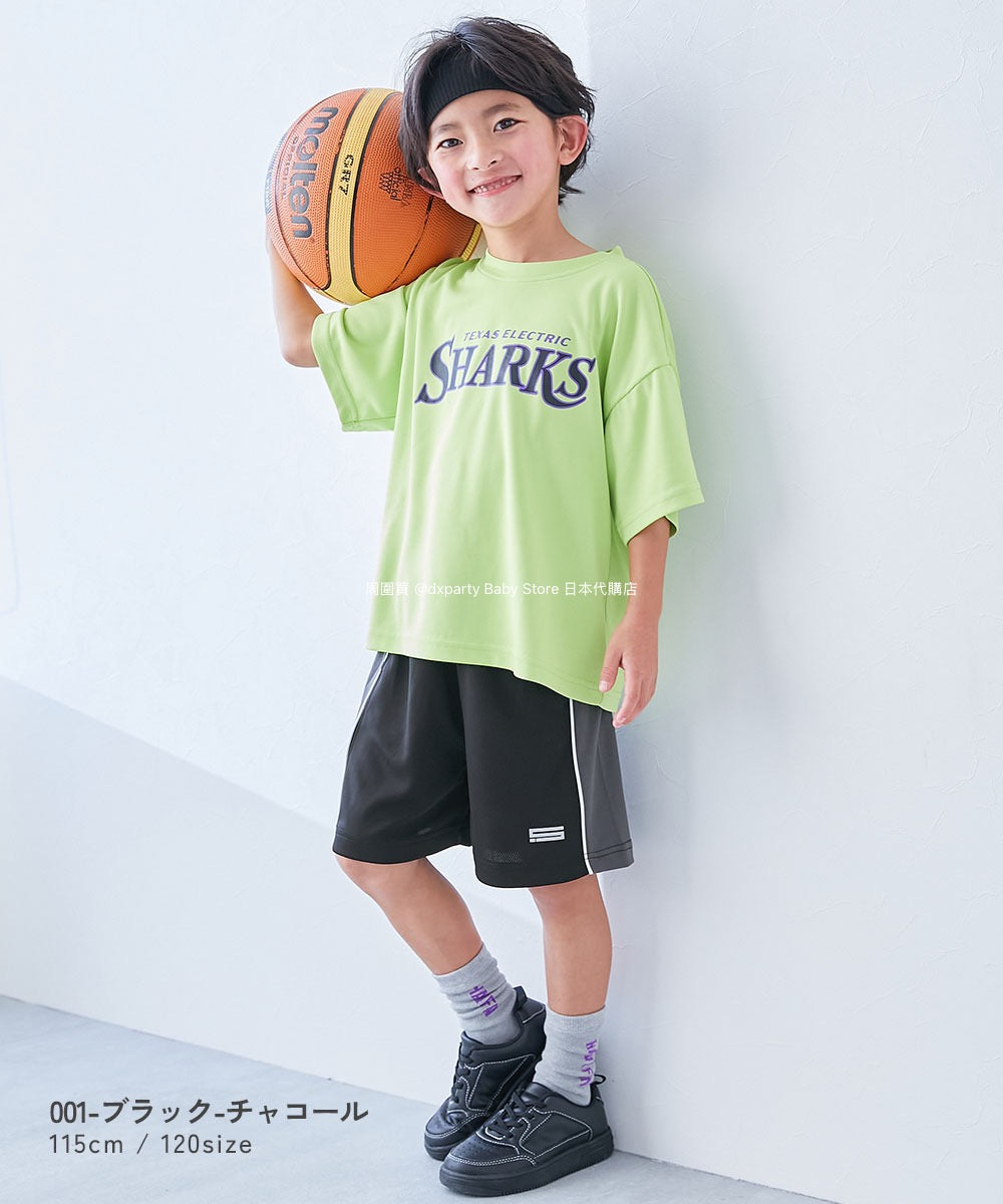 Japanese children's clothing dev!rock cool quick-drying series smooth stretch mesh breathable sports shorts 100-160cm contact cool boys/girls summer PANTS sports series