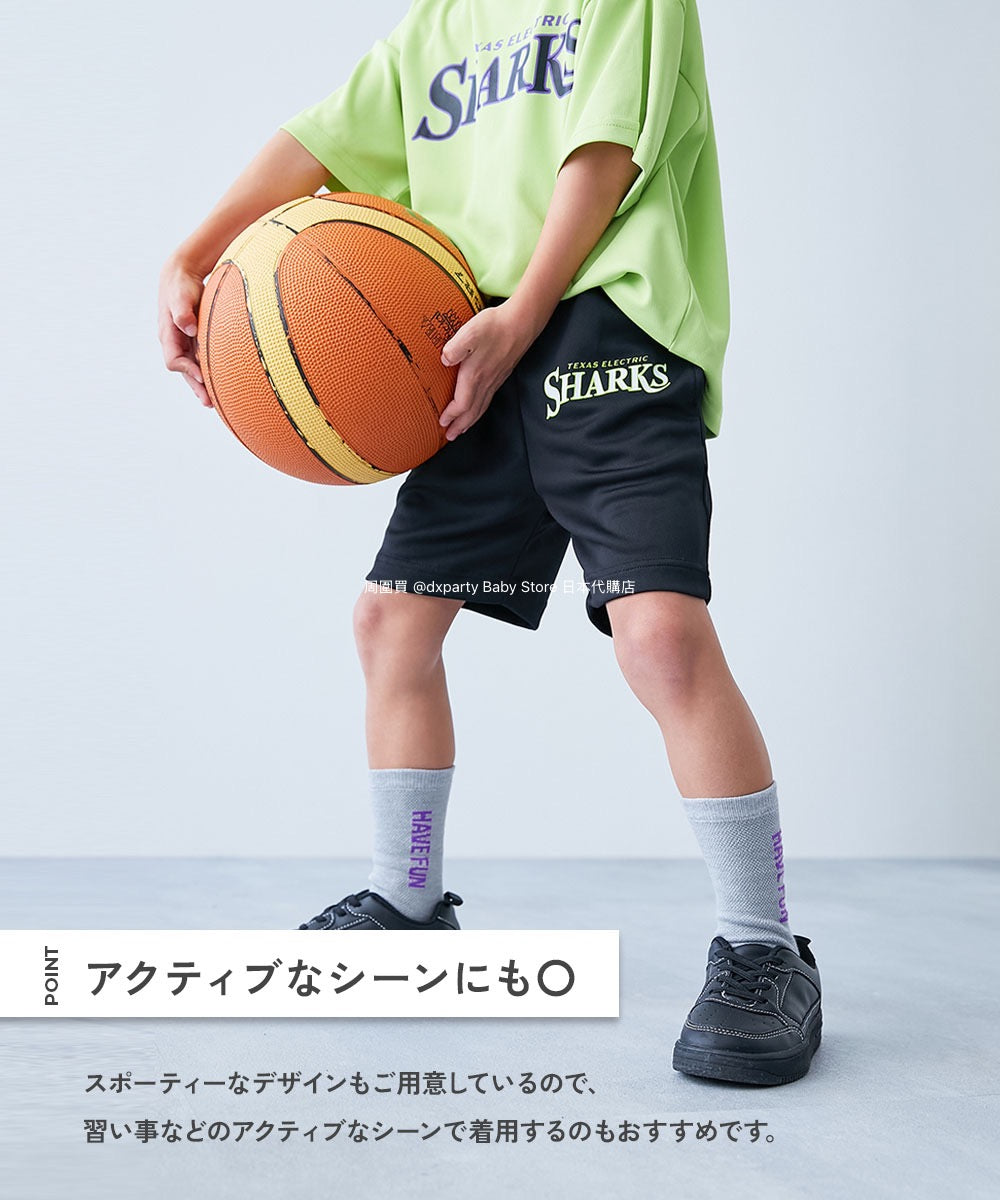 Japanese children's clothing dev!rock cool quick-drying series smooth stretch mesh breathable sports shorts 100-160cm contact cool boys/girls summer PANTS sports series