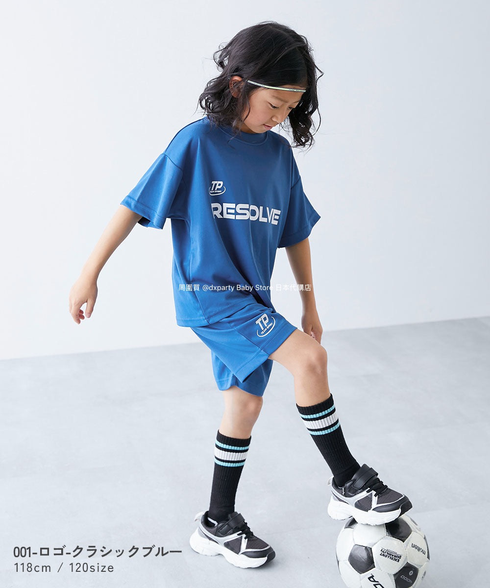 Japanese children's clothing dev!rock Cooling Series Quick-drying Series Smooth Stretch Mesh Breathable Sports Short-sleeved T-shirt 100-160cm Contact Cooling Boys/Girls Summer TOPS Sports Series