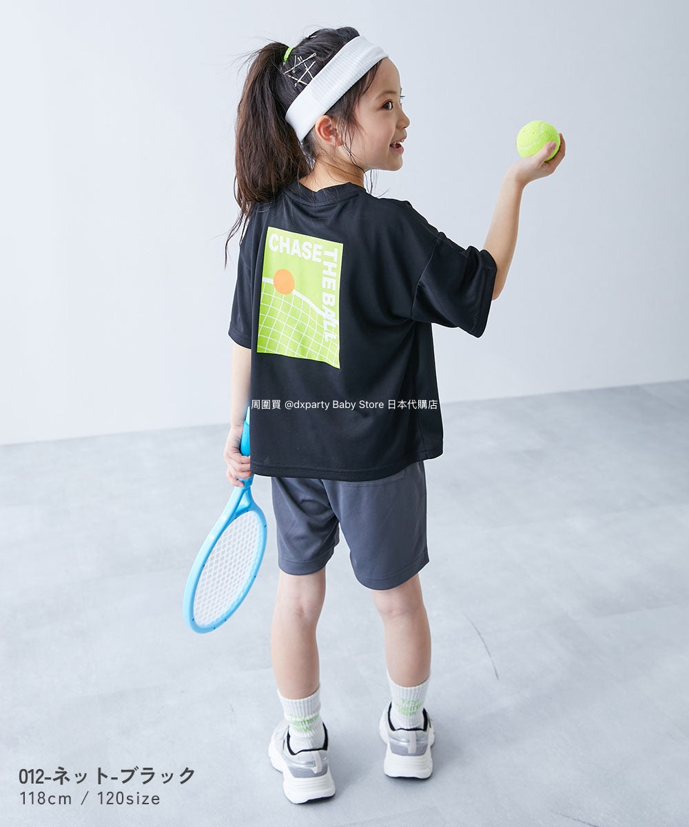 Japanese children's clothing dev!rock Cooling Series Quick-drying Series Smooth Stretch Mesh Breathable Sports Short-sleeved T-shirt 100-160cm Contact Cooling Boys/Girls Summer TOPS Sports Series