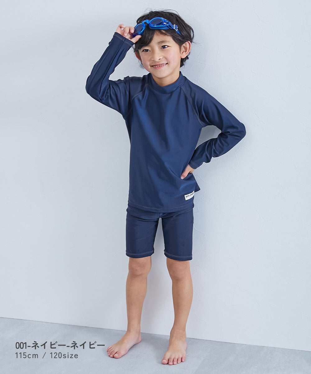Japanese children's clothing dev!rock UV-proof long-sleeved top swimsuit suitable for school classes (110-170cm) boys/girls summer swimsuit special edition