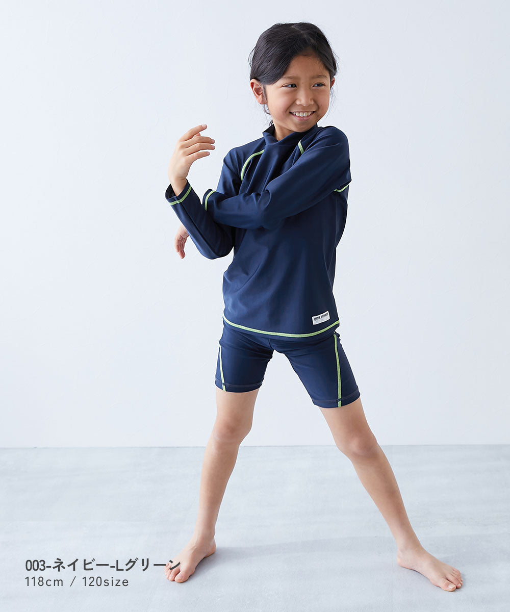 Japanese children's clothing dev!rock UV-proof long-sleeved top swimsuit suitable for school classes (110-170cm) boys/girls summer swimsuit special edition