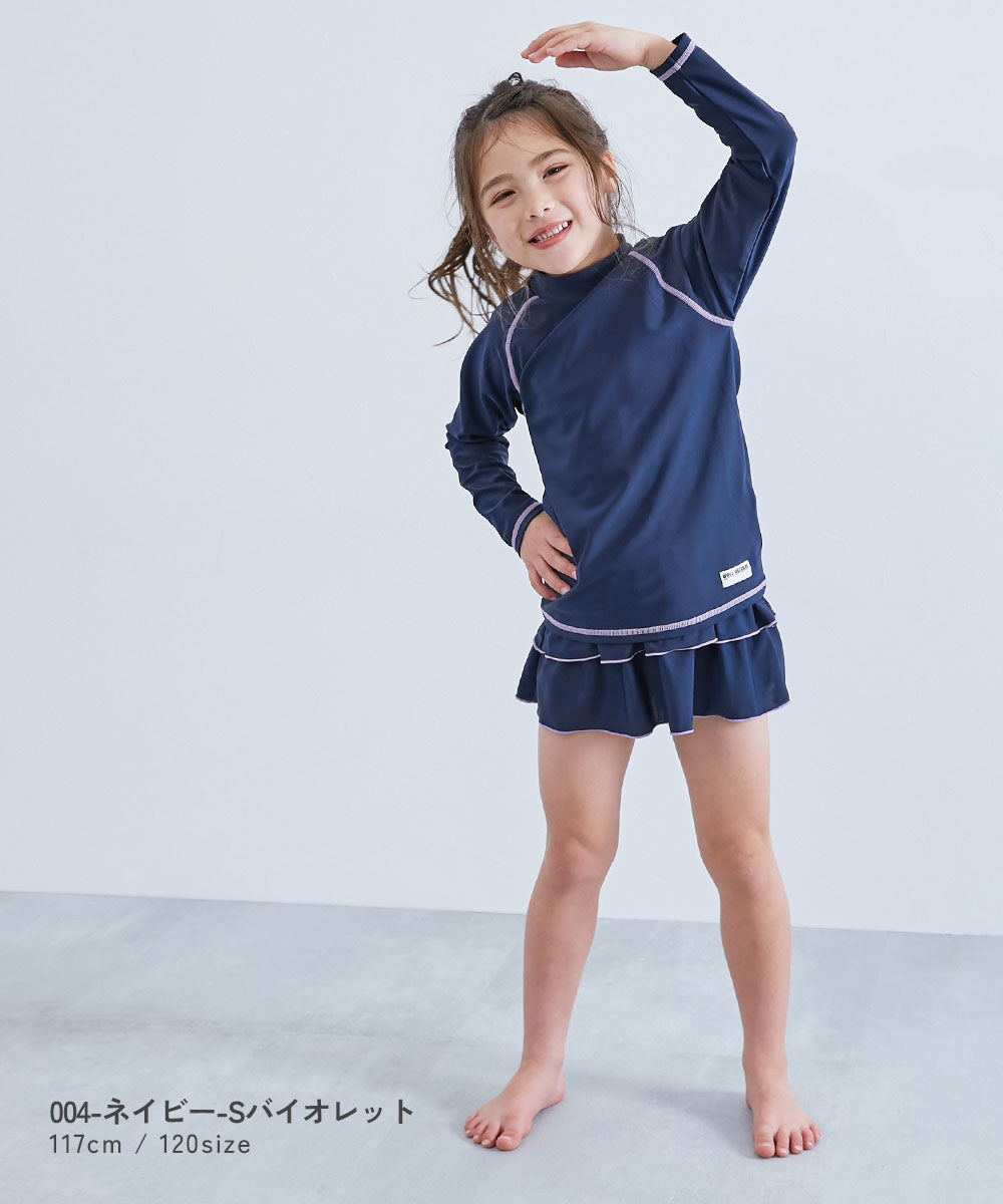 Japanese children's clothing dev!rock UV-proof long-sleeved top swimsuit suitable for school classes (110-170cm) boys/girls summer swimsuit special edition
