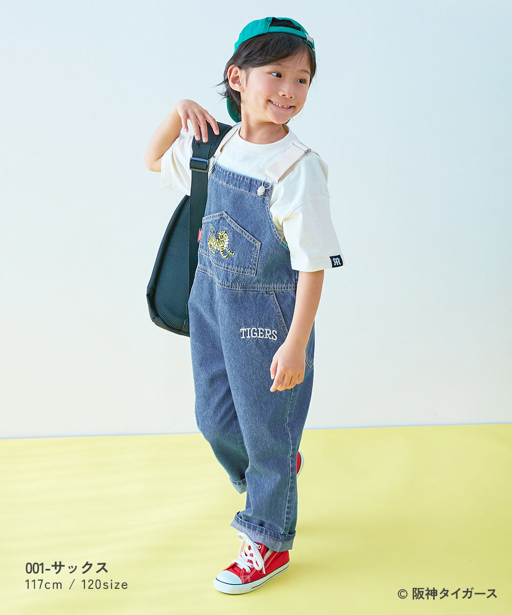 Japanese children's clothing dev!rock x Hanshin Tigers suspender jumpsuit 90-140cm boys/girls summer jumpsuit