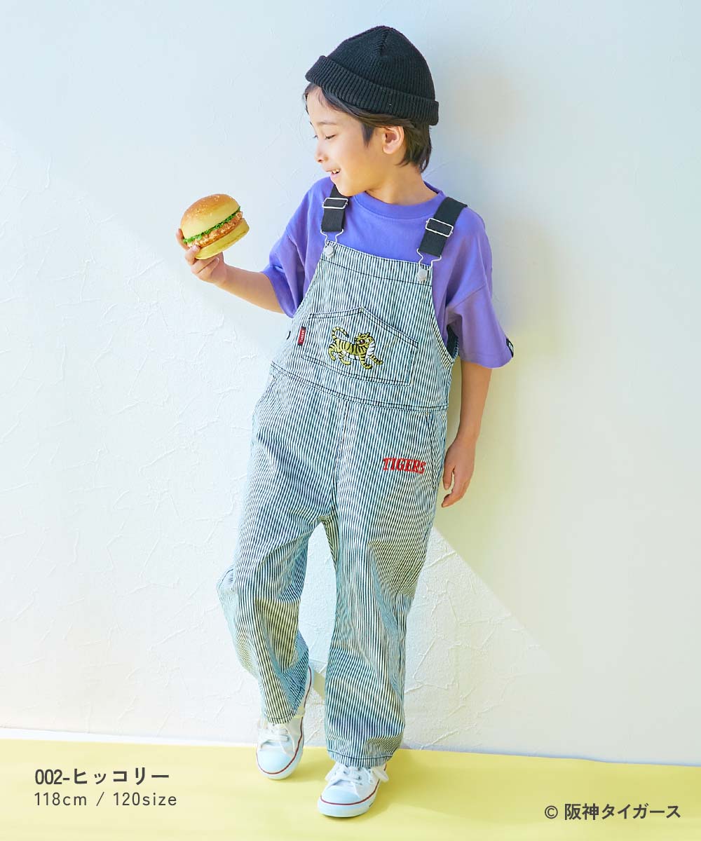 Japanese children's clothing dev!rock x Hanshin Tigers suspender jumpsuit 90-140cm boys/girls summer jumpsuit