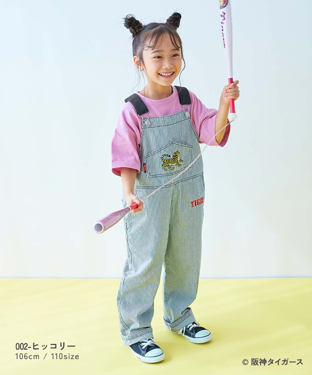 Japanese children's clothing dev!rock x Hanshin Tigers suspender jumpsuit 90-140cm boys/girls summer jumpsuit