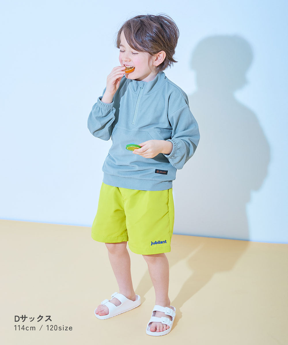 Japanese children's clothing dev!rock UV-blocking amphibious half-zip top 100-160cm for boys and girls Summer TOPS Summer swimming swimsuit special
