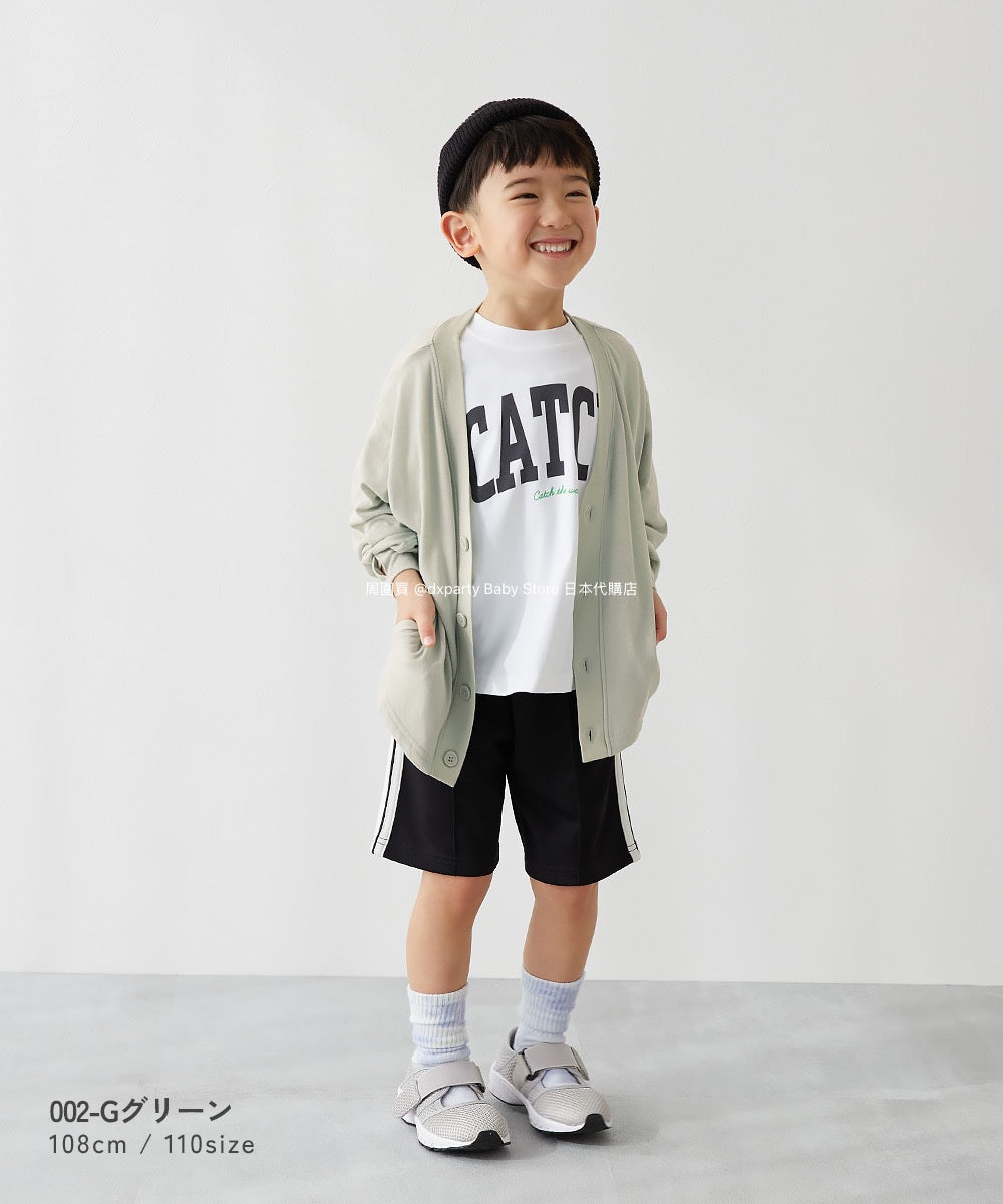 Japanese children's clothing dev!rock UV protection hand thin V-neck jacket 100-160cm boys/girls spring and summer outerwear