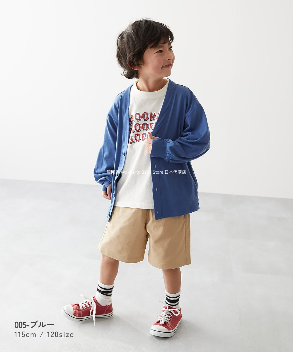 Japanese children's clothing dev!rock UV protection hand thin V-neck jacket 100-160cm boys/girls spring and summer outerwear