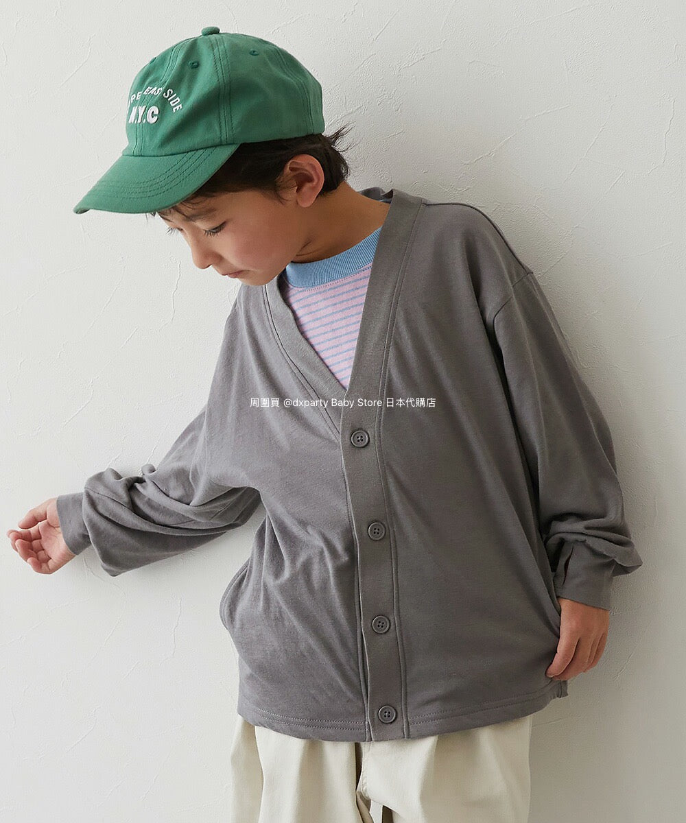 Japanese children's clothing dev!rock UV protection hand thin V-neck jacket 100-160cm boys/girls spring and summer outerwear