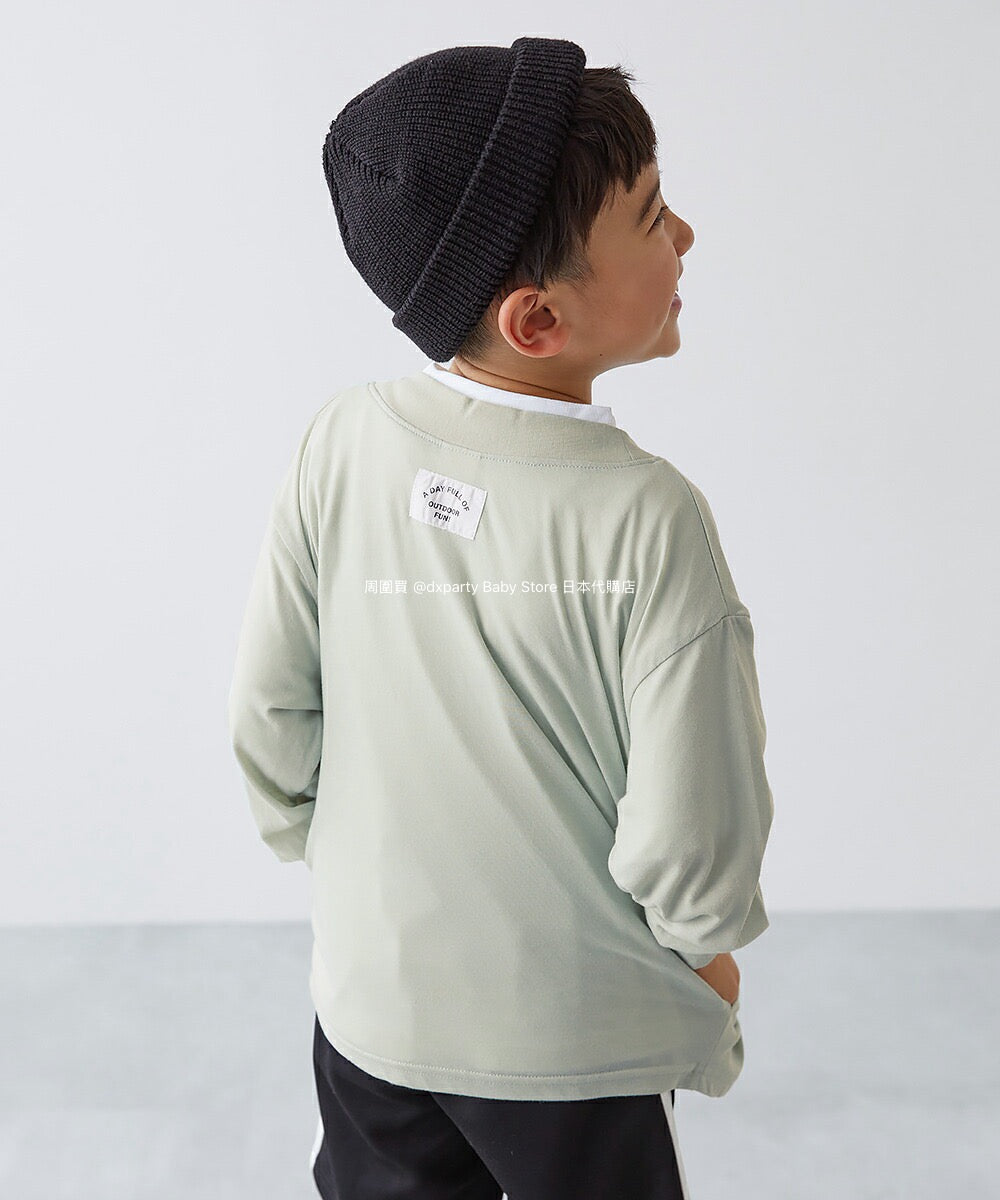 Japanese children's clothing dev!rock UV protection hand thin V-neck jacket 100-160cm boys/girls spring and summer outerwear