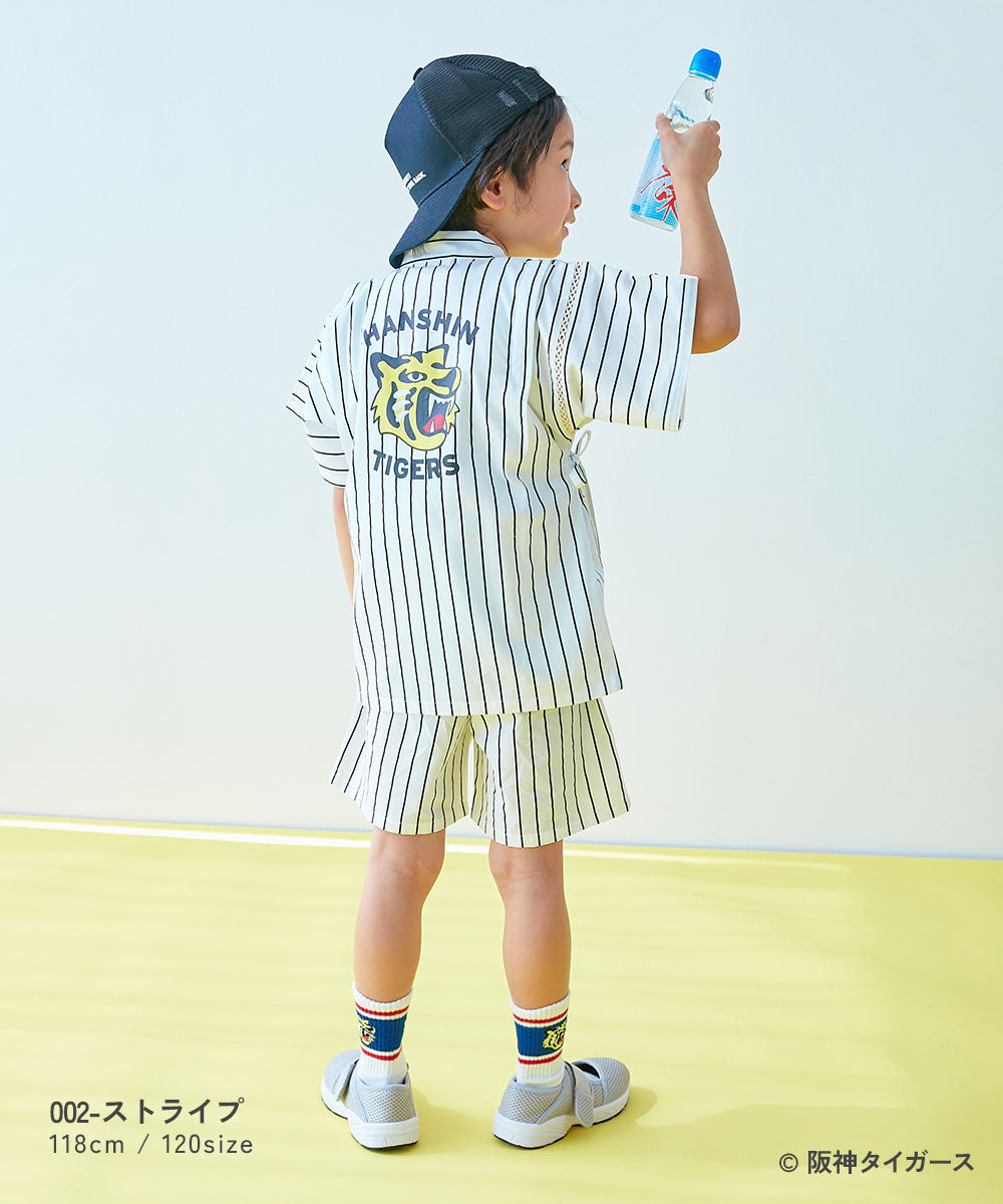dev!rock x Hanshin Tigers Jinbei Japanese Kimono 90-140cm Boys' Summer TOPS PANTS Japanese Summer Festival Special