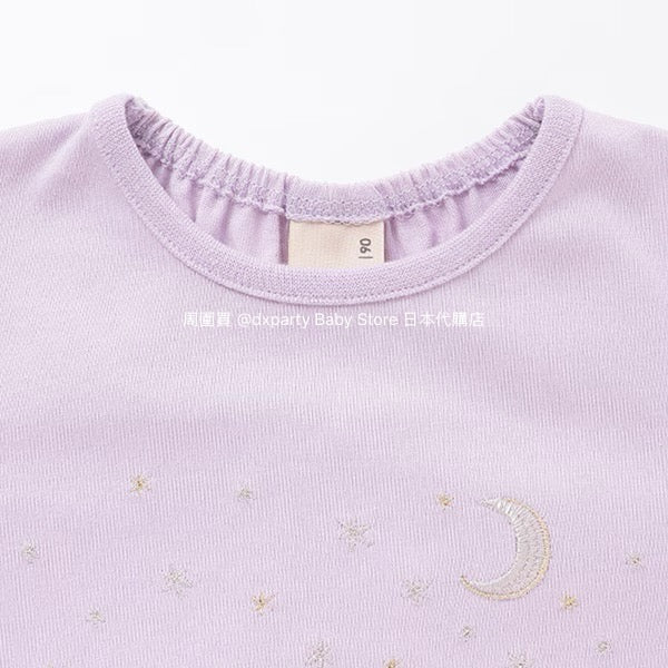 Japanese children's clothing pe#main Starry sky pupu & tete tops 80-130cm girls summer TOPS