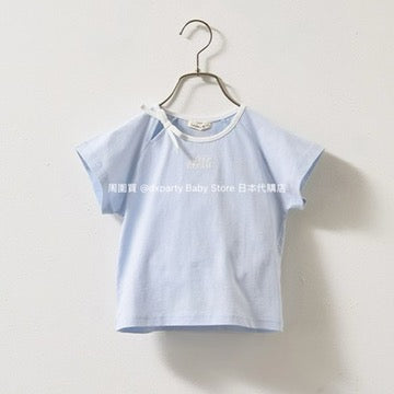 Japanese children's clothing Ly# mine bow top 100-150cm girls summer TOPS