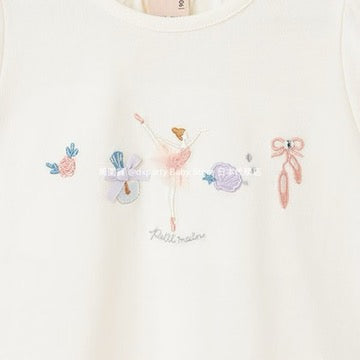 Japanese children's clothing pe#main contact cool embroidered top 80-130cm girls summer TOPS