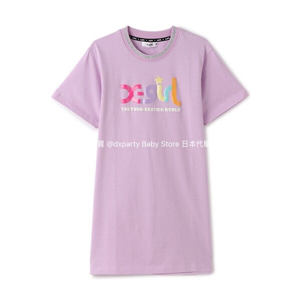 Japanese children's clothing X-girl Stages glitter bubble logo dress 80-140cm girls summer dresses