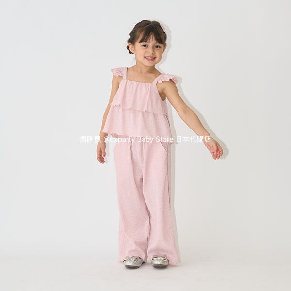 Japanese children's clothing Ly# mine suspenders and loose pants set 100-150cm girls summer TOPS PANTS
