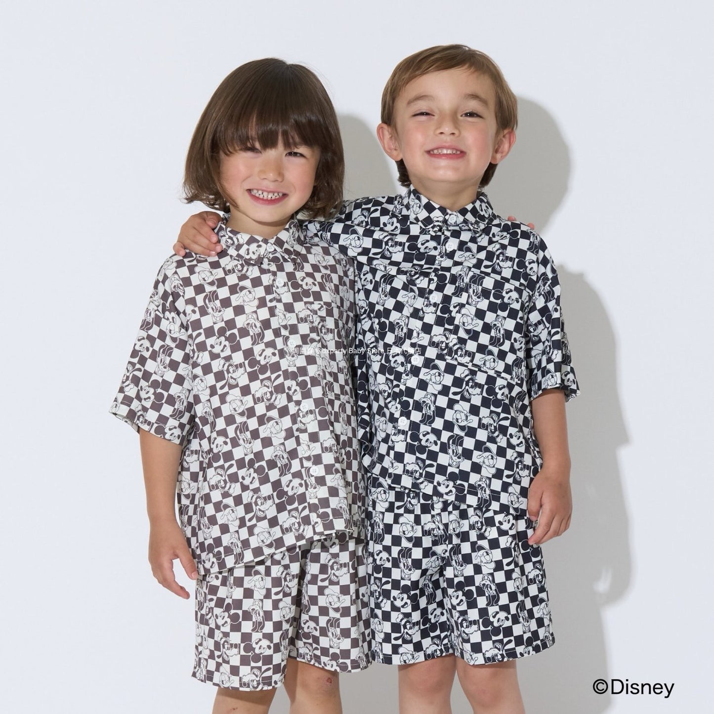 Japanese children's clothing b・R# x Diseny full-print shirt jacket 100-150cm boys'/girls' summer outerwear
